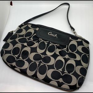 Coach Black and Tan clutch purse